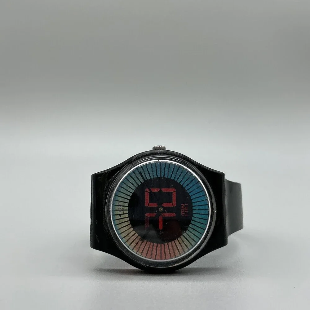 Vtg Swatch Gent Speed Around Mens Watch 34mm Colorful GB277 New Battery